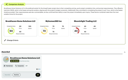 Example of AI Comparative Analysis Tool
