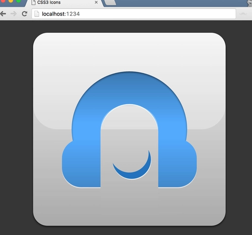 Side project app icon in pure CSS.